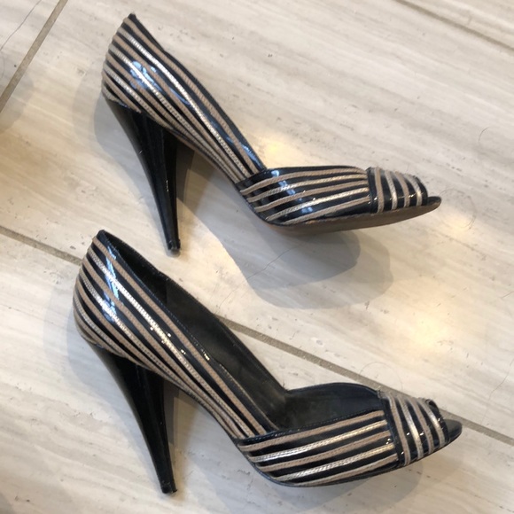 Saks open toe leather shoes - Picture 3 of 6